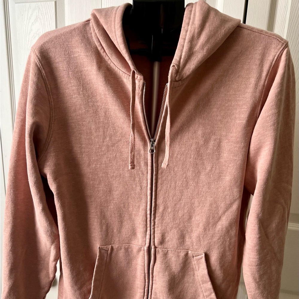 Outerknown Brand Woman’s Medium Soft Pink Organic Cotton Terry Hemp Hoodie.
